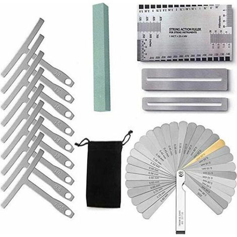Premium Luthier Tools Ensemble d'outils de reglage de reparation de guitare professionnelle, modele: Multicolore