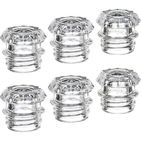 Lot de 6 couvercles en verre de rechange pour cafetière à percolation, avec bouton et filtres. (1/5)
