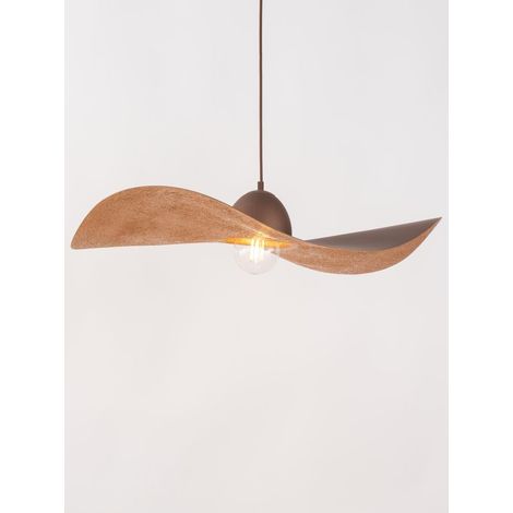 BOBOCHIC - Lustre KIRAN bicolore marron en acier  M Orange
