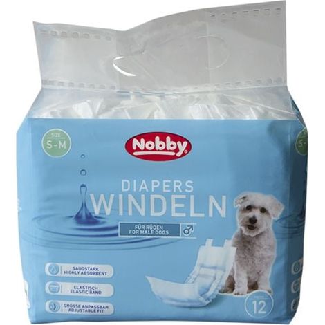 Nobby Hundewindeln Rüden Größe S-M - 12 Stück Hundepflege