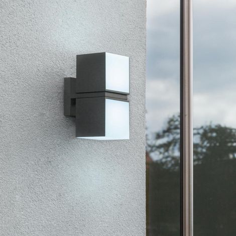 Lutec Doppel-Außenwandleuchte, Anthrazit, LED-Leuchtenkopf, verstellbar, 23 W, Schutzart IP54, 4000 K, 5193808118 (1/5)