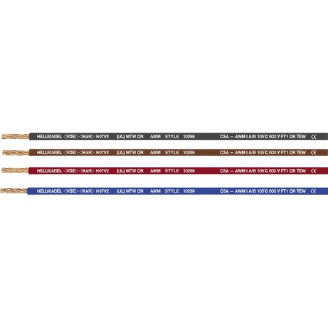Fil électrique helukabel h07v2-k flexible usage extérieur