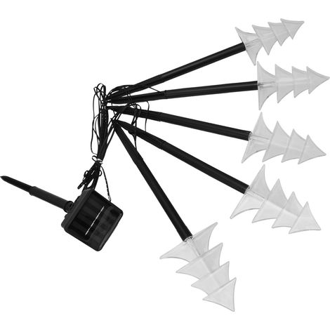 Lampe solaire de jardin LED pour sapin de Noël, étanche, pour allée, terrasse, cour, villa ou jardin. Lumière décorative extérieure pour patio, cour, villa ou jardin. (1/5)