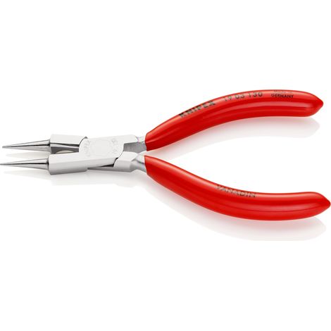KNIPEX 19 03 130 Pinza a becchi tondi con tronchese (pinza per gioiellieri) rivestiti in resina sintetica cromata 130 mm (1/2)