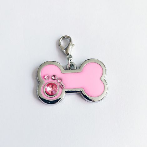 Étiquettes d'identification pour Animaux de Chien personnalisées Étiquettes de Chat en Alliage Chien(rose)