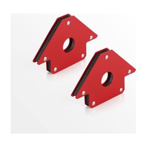 2pcs Positionneur de Soudage Magnétique Force de Traction 11KG, Angles Aimantés 45°, 90°, 135°, Équerre Aimanté pour Soudure Rouge, Arrow Welding Magnet (1/4)