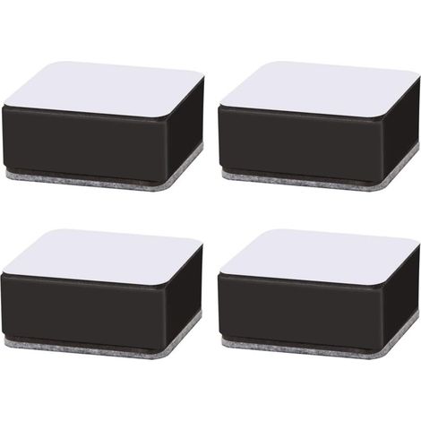 Lntyq Rehausseurs de Meubles Pieds de Meubles de Lit Table Élévatrice Canapé Lit Riser Rehausseurs de Lit en Acier Carbone Rehausseur de Meuble Adhesif pour Canapé Table Basse Armoire Lit Bureau 4 Piè