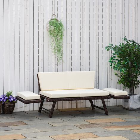 canapé fauteuil salon pliable 167 x 63 cm rotin HAVRYA (1/4)