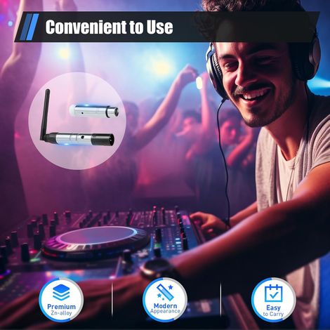 Wireless DMX Controller, Funk Receiver Set, Receiver Empfänger Sender Controller, 7X Funk 2.4G Receiver Empfänger Sender Controller für DJ Bühnenlicht DMX512 (1/5)