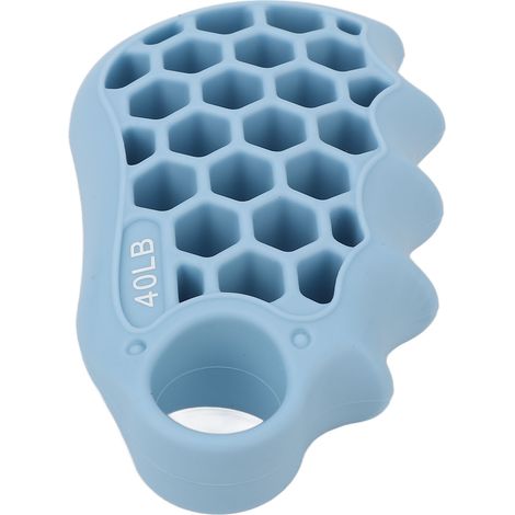 Appareil d'exercice pour les doigts en silicone, renforcement de la force de préhension, élastique et souple, pour les employés de bureau, bleu, 18 kg (1/5)