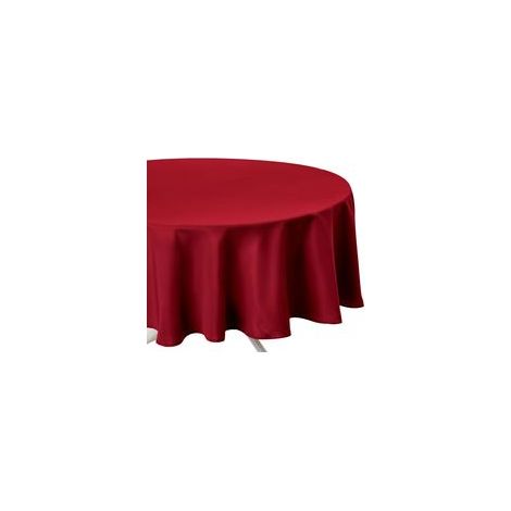 Atmosphera – Nappe ronde anti-tache rouge 180 cm en polyester – Facile à nettoyer – Idéale pour repas festifs et quotidiens (1/5)