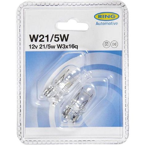 2 Ampoules 12V W21 5W W3x16q