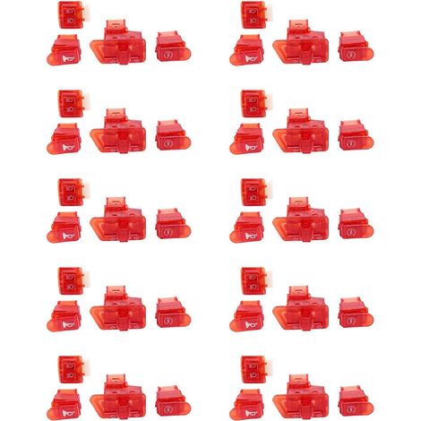 40 boutons de klaxon, de clignotant et de démarrage pour moto Honda DIO ZX AF27 AF28 AF34 AF35 (rouge) (1/5)
