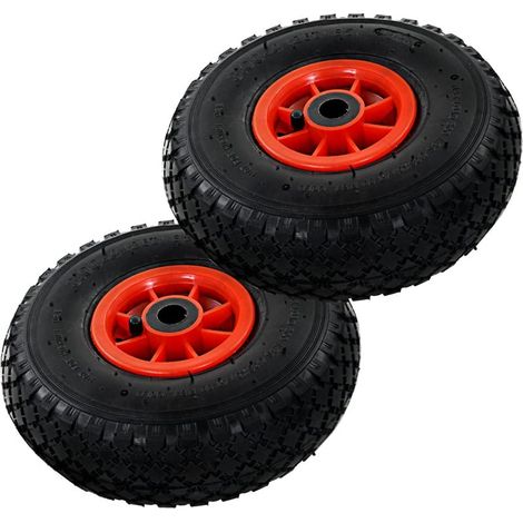 Roues de diable, 2 pièces, caoutchouc, 3.00-4 (245x82) (1/5)
