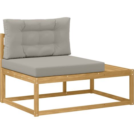 Outdoor End Sofa with Cushion White 115 x 83 x 73 cm Polyester vidaXL