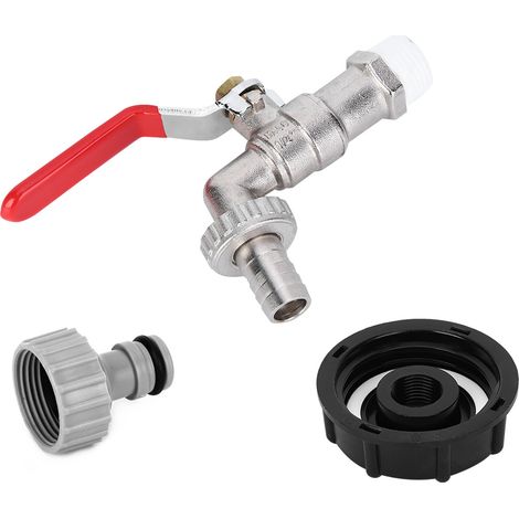 Adaptateur pour réservoir IBC, robinet d'arrosage, raccord de tuyau d'arrosage, pièces de rechange, robinet en laiton G1/2 po