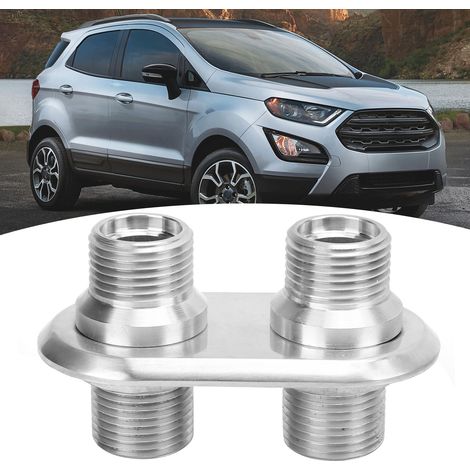 Raccord universel à 2 ports en alliage d'aluminium pour tuyau de climatisation, destiné à la modification automobile, SI-AT11276, argent. (1/5)
