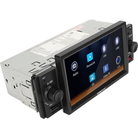 Autoradio 1 DIN Écran Tactile 5 Pouces avec Caméra de Recul Bluetooth 5.1 Mirrorlink Lecteur MP5 Voiture