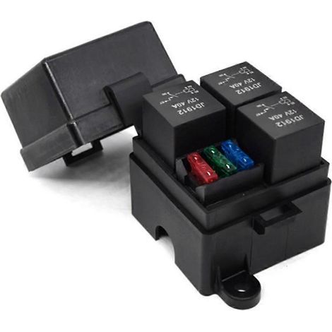 Porte-fusible 3 voies 4 broches, porte-relais, circuit standard ATO à lame -- (1/5)
