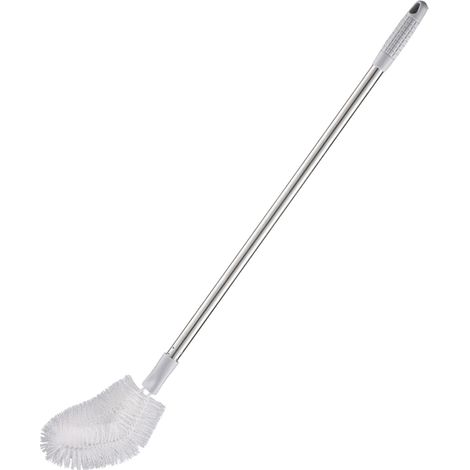 Brosse à bouteilles Inox 70cm tête flexible pour seau d'eau nettoyage profond gris (1/5)