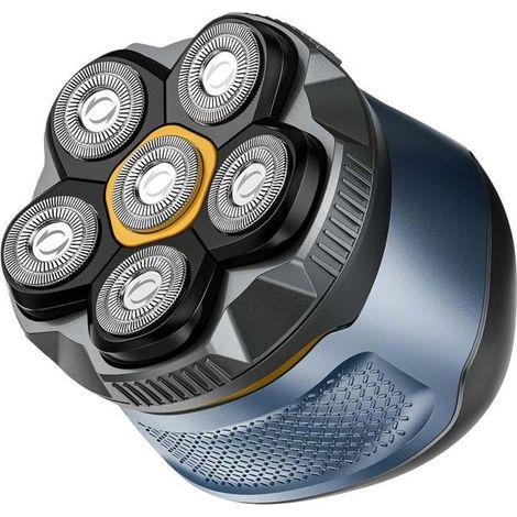 Rasoir électrique - AVIZAR - 6 têtes rotatives - Recharge USB - Utilisable sec et humide - Tête lavable (1/5)