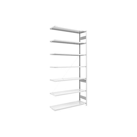 eurokraft pro Scaffale a innesto a ripiani lunghi RAL 7035 (1/3)