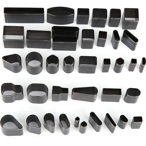 Ensemble de 39 poinçons pour ceintures en cuir courtes ovales, rondes et carrées (1/5)