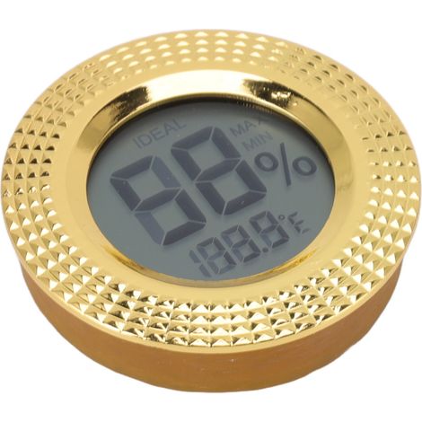 Hygromètre numérique à insérer dans une boîte à cigares ronde - Mesure électronique de haute précision de la température et de l'humidité (1/5)