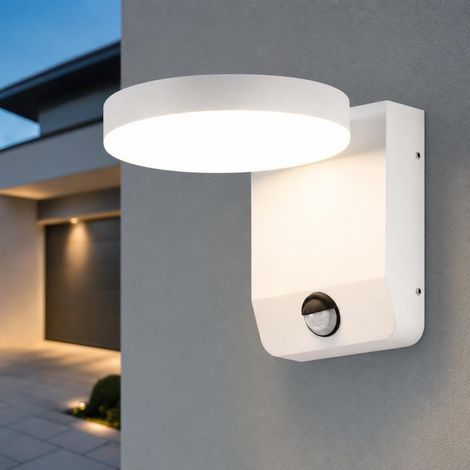 V-TAC VT-11020 lampada led da parete con sensore PIR faro 17W 150lm/w illuminazione facciate colore bianco 4000k design moderno IP65 sku 2955