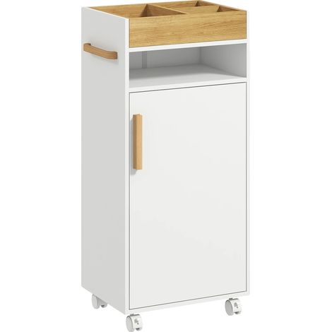 Meuble de Salle de Bain, Design Gain de Place, Construction Durable, Blanc (1/2)