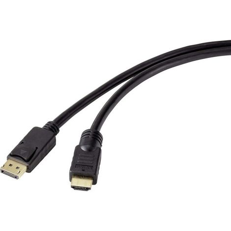 Câble adaptateur DisplayPort / HDMI Fiche mâle DisplayPort, Fiche mâle HDMI-A 15.00 m noir RF-4581872 Câble DisplayPort A070282 (1/4)