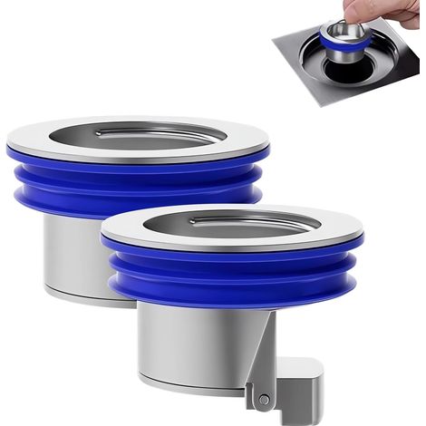 Le clapet Anti-Retour de Douche à Deux étages avec Flotteur magnétique et Bouchon de vidange en Laiton Assure Un Drainage Rapide et Convient aux cabines de Douche (Argent). (1/5)