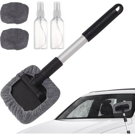 Outil Nettoyeur De Pare-Brise,Kit Lave-Vitre Pliable avec Brosse - Kit De Nettoyage Et Détail pour Intérieur De Voiture pour Voiture Utilitaire Camping-Car Camion Véhicules (1/5)
