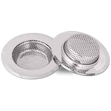 Filtre à évier en acier inoxydable 2,75 pouces – Profondeur 18 mm – Pour orifices de drainage 43 à 70 mm – Nettoyage facile au lave-vaisselle