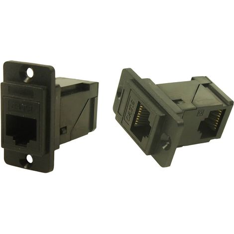 Cliff RAFT DUALSLIM CAT6 RJ45 CSK CP30752 Adaptateur/prolongateur encastrable noir 1 pc(s) C911592