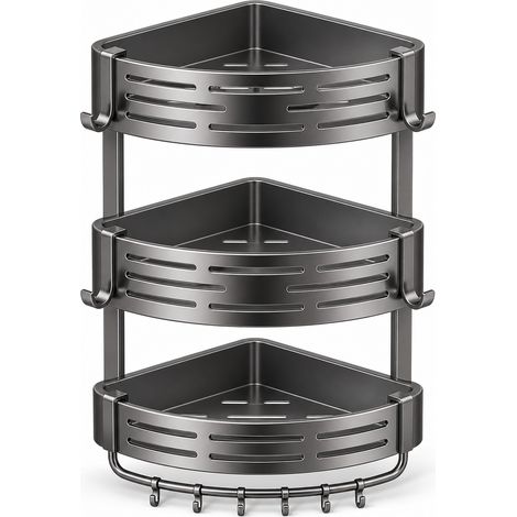 ABS-Eckregal mit 3 Ebenen für Badezimmer 30 cm (1/5)