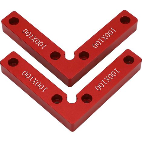 90°-Positionierwinkel 100 x 100 mm, rechtwinklige Aluminiumklemme für Holzbearbeitung, präzise Ecklehre (1/5)