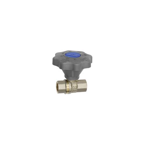 Riegler Kugelhahn, Feineinstellung, Messing vernickelt/blank, Rp 1/2 (1/4)