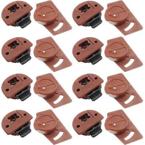 Juego de 8 pares de rodillos silenciosos, rodillos para puertas correderas de armarios, guías para gabinetes, ruedas biseladas para puertas correderas y gabinetes. (1/5)
