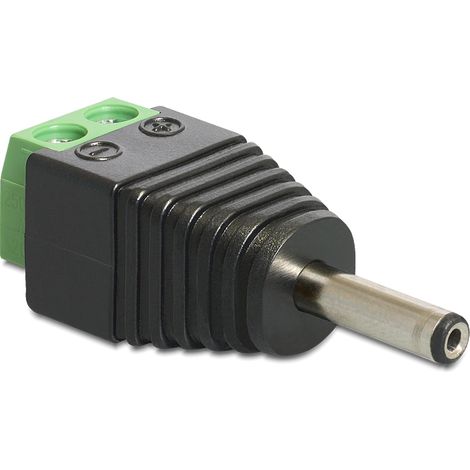 Conector jack DC 1.3 x 3.5 mm male  Terminal Block 2 pin DELOCK