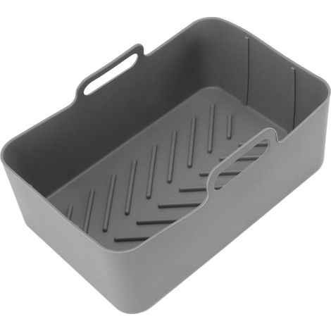 Panier en Silicone Réutilisable pour Friteuse à Air, avec Pinceau, Compatible Ninja DZ201 DZ401, Gris (1/5)