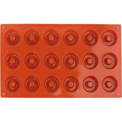 Moule à donuts 18 cavités, silicone antiadhésif pour pâtisserie, chocolat et savon artisanal (1/5)