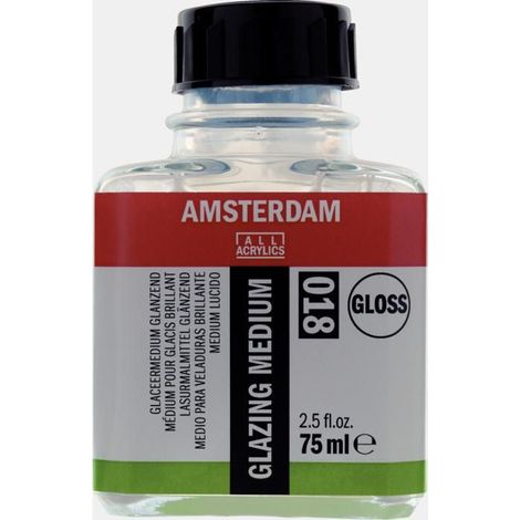 Médium pour glacis - Brillant - Peinture acrylique - Amsterdam - Flacon 75ml