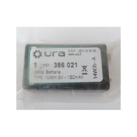 Batterie NiMH 9V 150mAh pour alarme incendie URA 386021