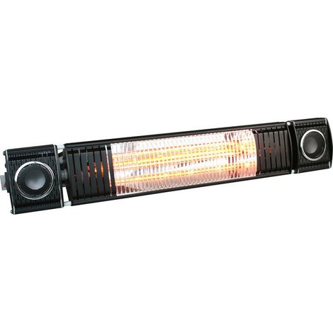 Litecraft Patio Heater 2000W Wall Mount Outdoor IPX5 Rated Fitting - Black (1/5)