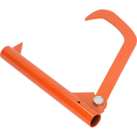 Crochet à bois inoxydable orange, manche ergonomique anti-fatigue, portable et résistant à la corrosion, outil de débardage à levier (1/5)