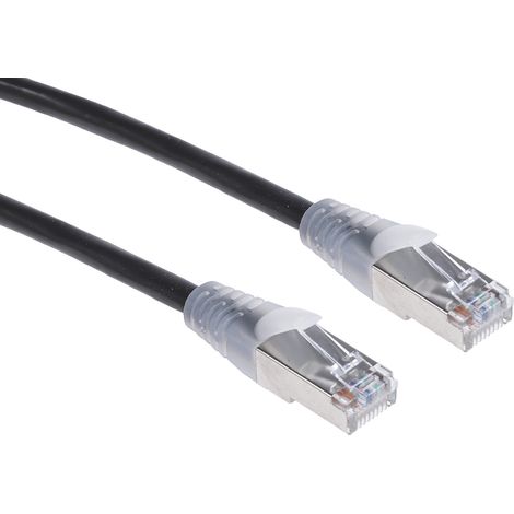 Câble Ethernet cat 5e Avec connecteur gaine PVC Noir / , F/UTP, 3m ( Prix pour 1 )