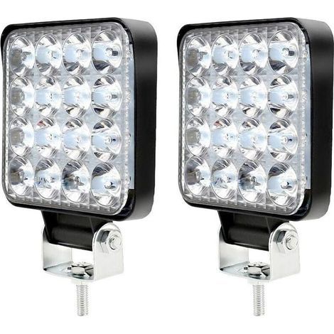 Ulisem 12V 48W 6500K LED-Arbeitsleuchte, IP67 wasserdicht, hohe Leuchtkraft, für Traktor, LKW, Motorrad, Boot, SUV, 2 Stück (1/4)