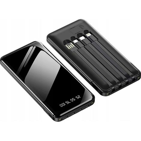 Batterie externe 20 000 mAh USB + câbles de charge USB Type-C Lightning Micro-USB (1/5)