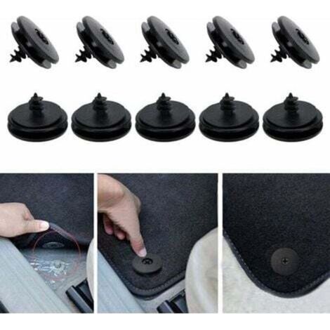 Lot de 10 clips de fixation pour tapis de voiture Antidérapants Fixes (1/5)